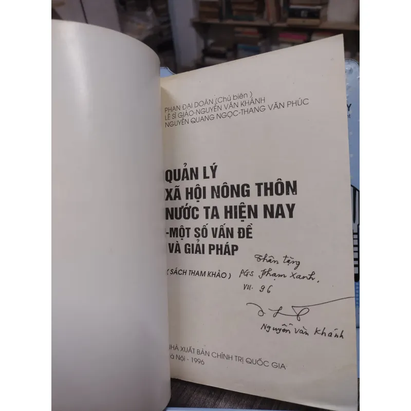 Sách: Quản lý xã hội nông thông nước ta hiện nay - một số vấn đề và giải pháp 718541