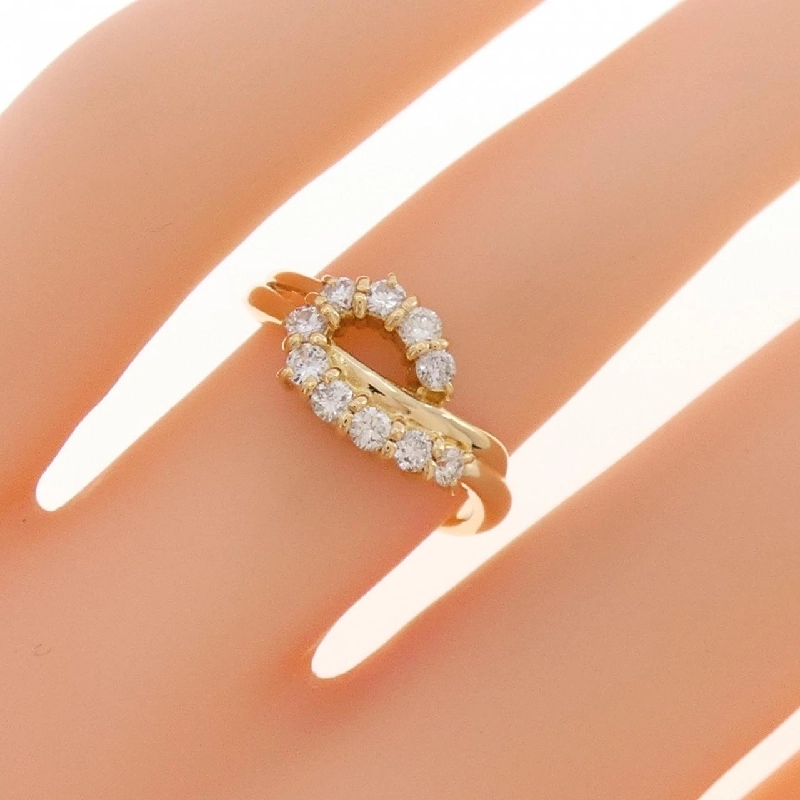 Nhẫn kim cương K18YG 0.32CT 670216