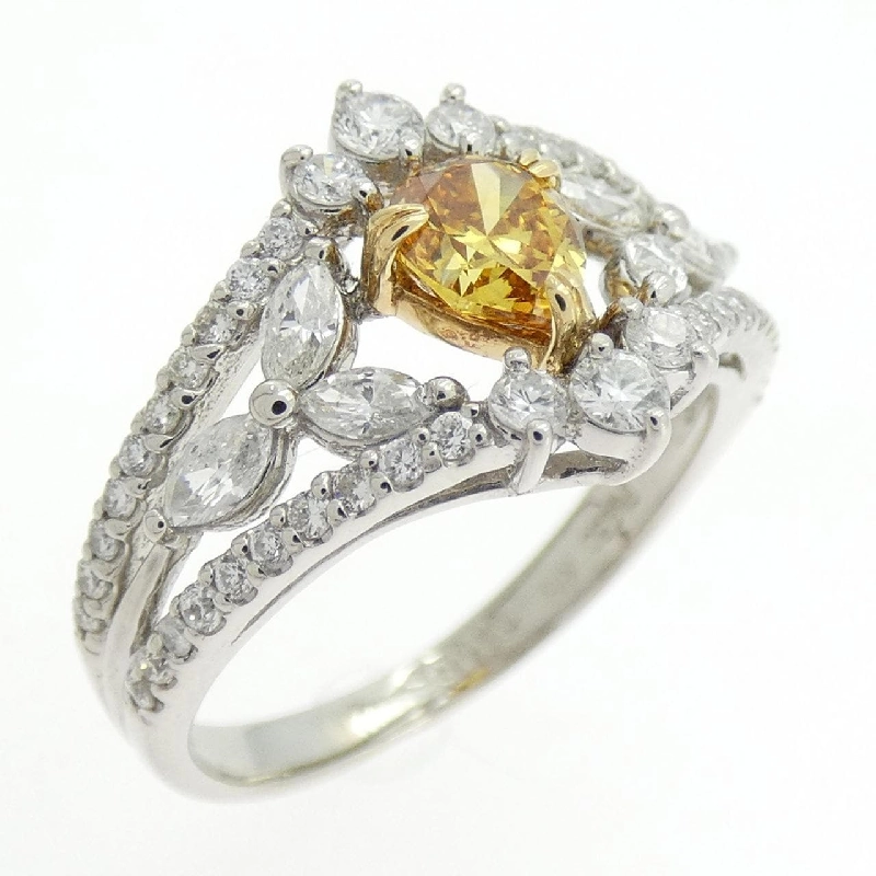 Nhẫn kim cương PT950/K18YG 0.440CT - Hàng hiệu Authentic 856117