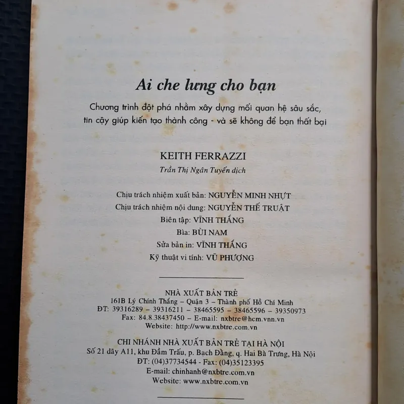 Ai Che Lưng Cho Bạn - Keith Ferrazzi 574484