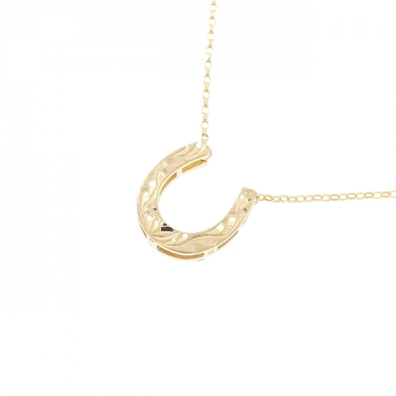 K18YG Móng ngựa Kim cương Dây chuyền 0.20CT - Hàng hiệu Chính hãng 858853