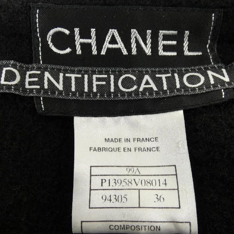 CHANEL IDENTFICATION P13958V08014 99A Áo khoác không cổ - Hàng hiệu Chính hãng 822317