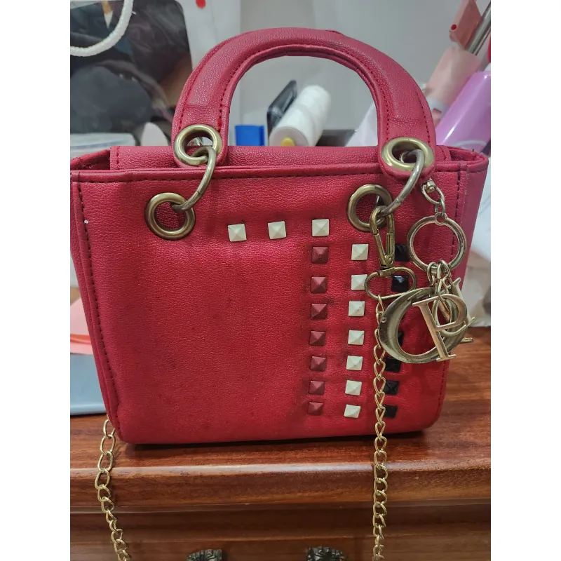 Túi xách đỏ họa tiết 792036