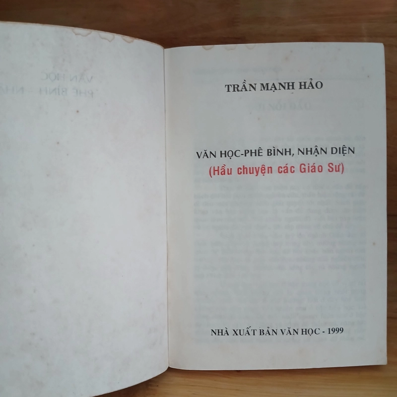 Văn Học ▪︎ Phê Bình, Nhận Diện - Trần Mạnh Hảo 444218