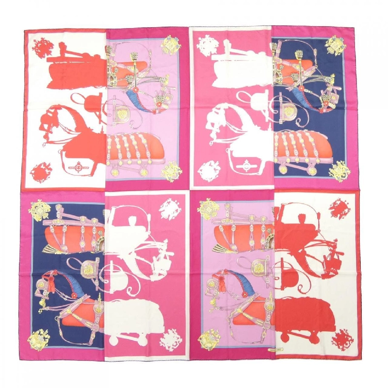 HERMES HARNAIS DE COUR EN PARD H433417S Khăn choàng - Hàng hiệu Authentic 834527