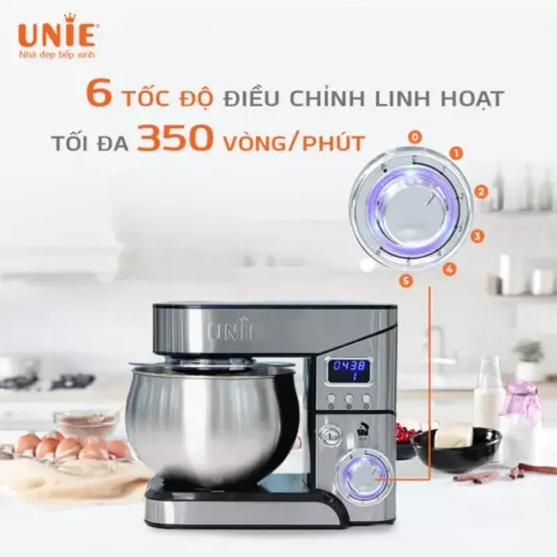 🍞 MÁY TRỘN BỘT ĐA NĂNG UNIE EM2 – Máy chạy mạnh – bột nhuyễn đều, mịn, dễ tạo hình. 💨 726280