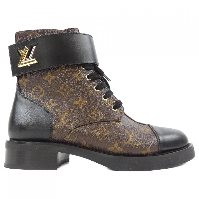 Giày bốt LOUIS VUITTON Patent Monogram Canvas Wonderland Line - Hàng hiệu Authentic 827387