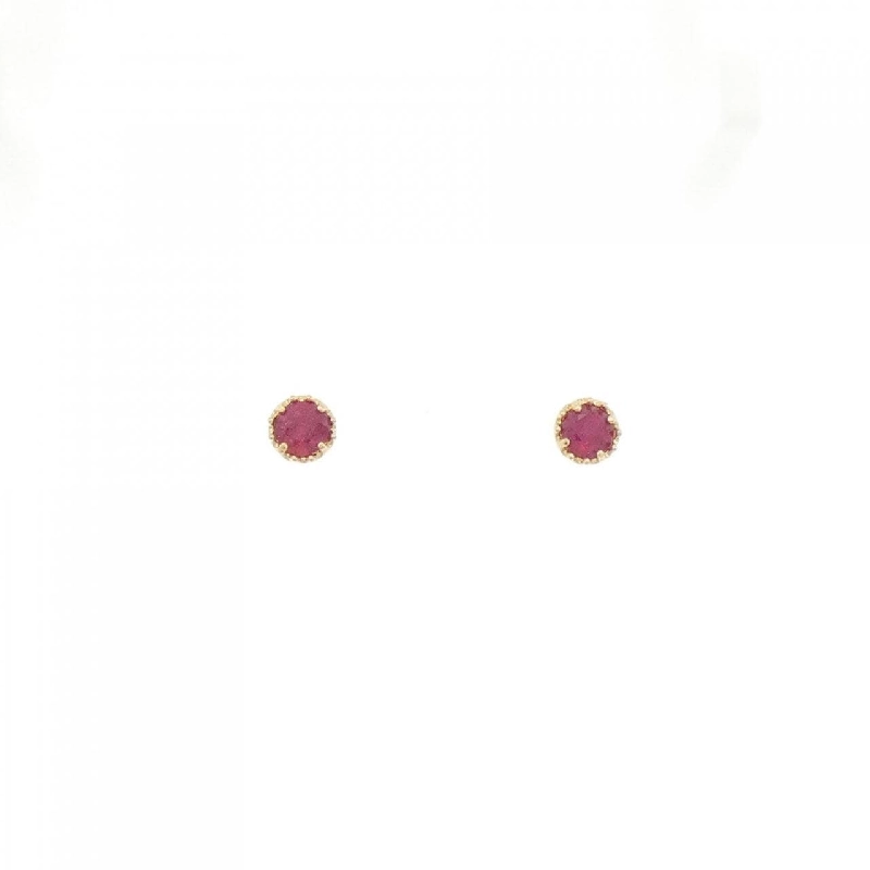 K18YG Bông tai Ruby - Hàng hiệu Chính hãng 866544