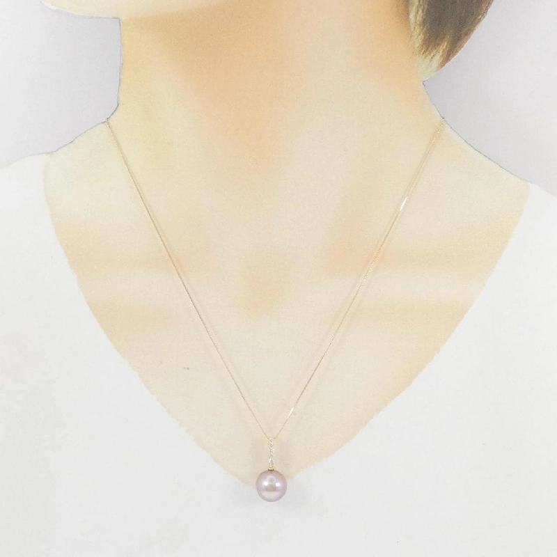 K18YG Vòng cổ ngọc trai nước ngọt 10.5mm - Hàng hiệu Chính hãng 857634