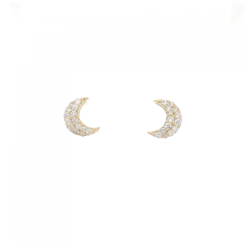 K18YG Bông tai kim cương hình trăng 0.20CT - Hàng hiệu Chính hãng 870348