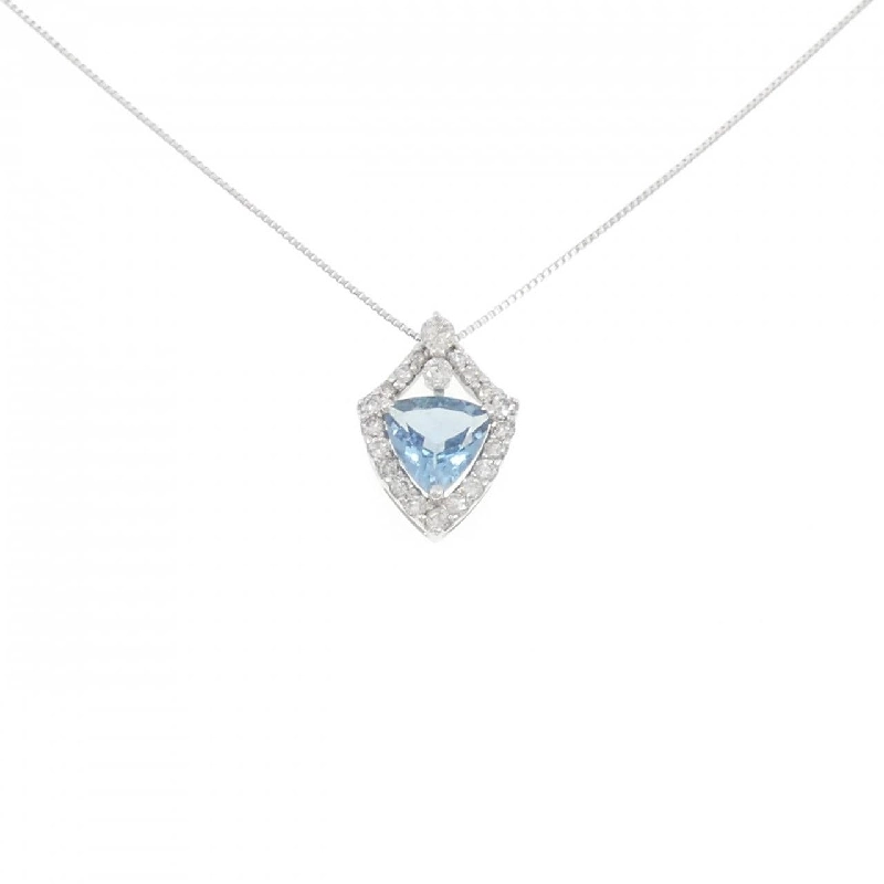 K18WG Aquamarine Necklace 0.92CT - Hàng hiệu Authentic 856913