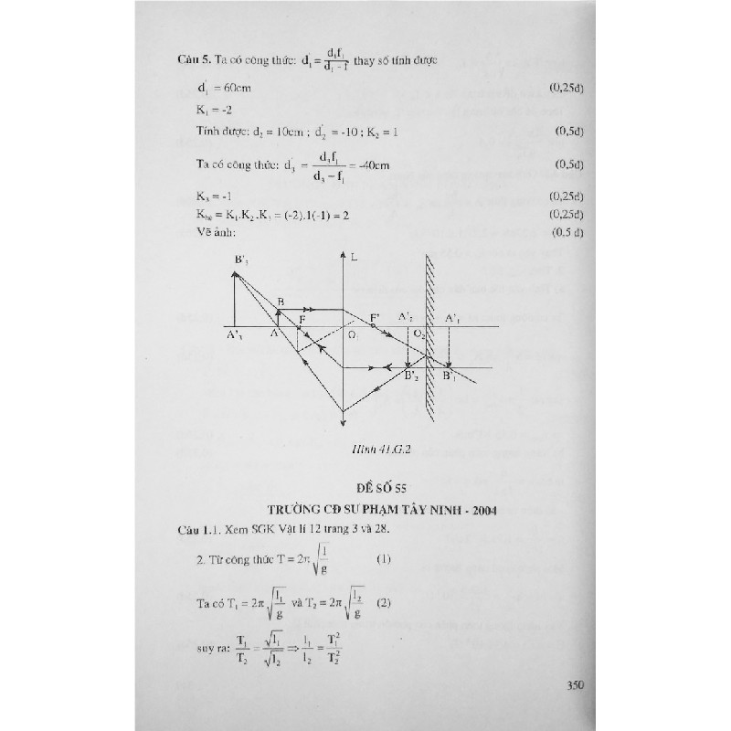 Giới thiệu Đề thi tuyển sinh vào Đại học và Cao đẳng toàn quốc môn Vật lí 11509