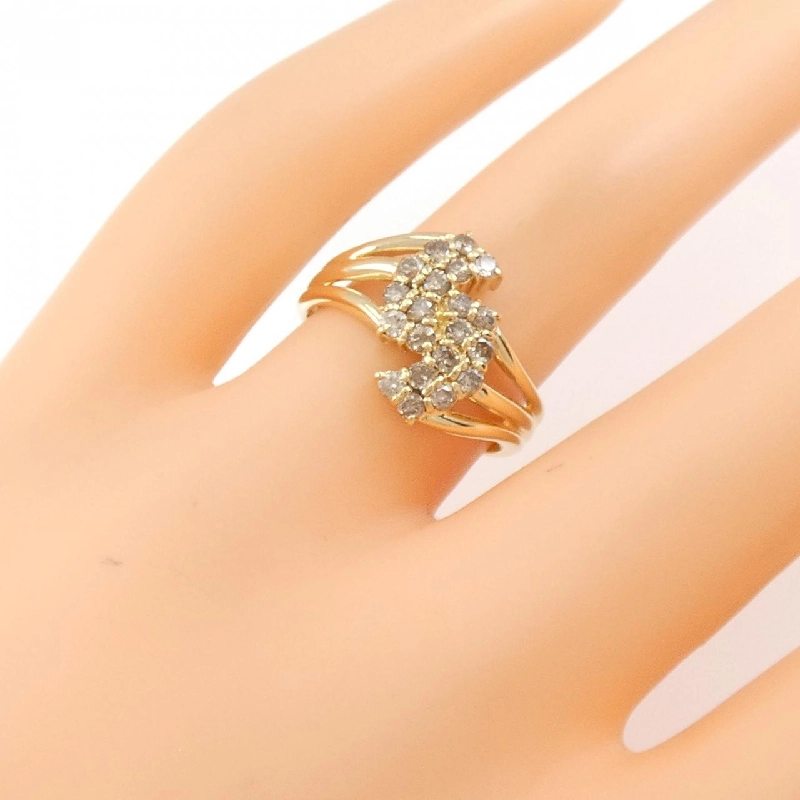 Nhẫn kim cương K18YG 0.56CT 671964