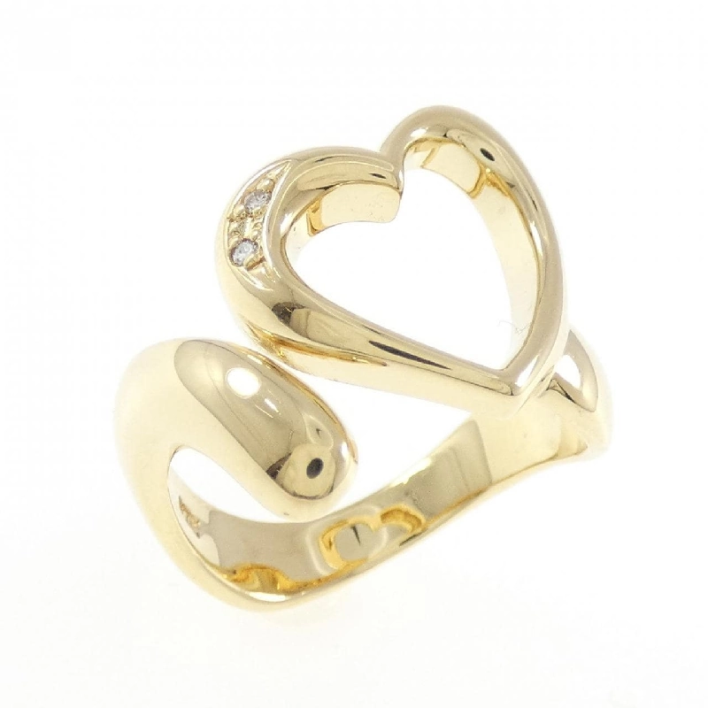 Nhẫn kim cương hình trái tim K18YG 0.01CT 670050