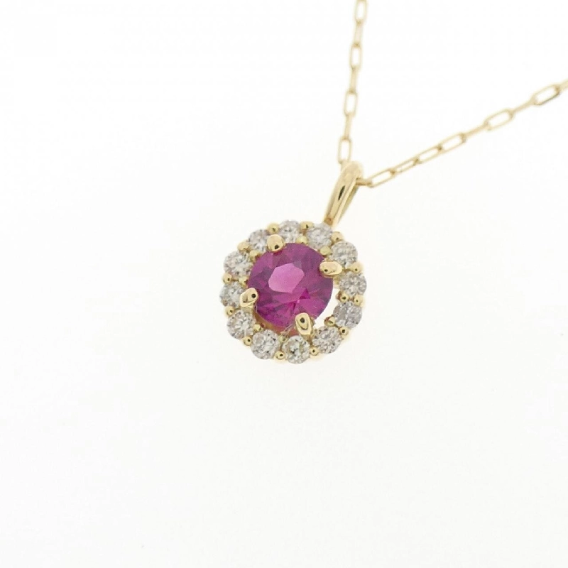 Dây chuyền ruby K18YG 0.10CT - Hàng hiệu chính hãng 859061
