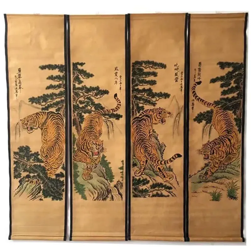 Tranh giấy đặc biệt trang trí theo tích Long Tranh Hổ Đấu rất mạnh mẽ 694517