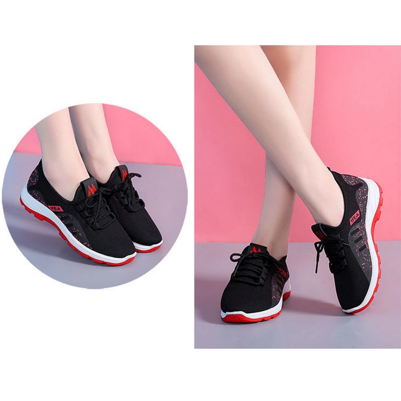 Giày thể thao, giày đi bộ sneaker Nữ dạng lưới đế mềm 2 màu – Mã số 1914 215567