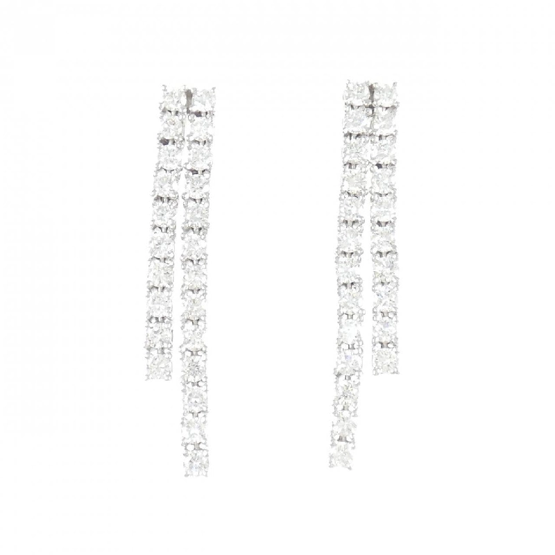 K18WG/750WG Bông tai kim cương - Hàng hiệu Authentic 867225