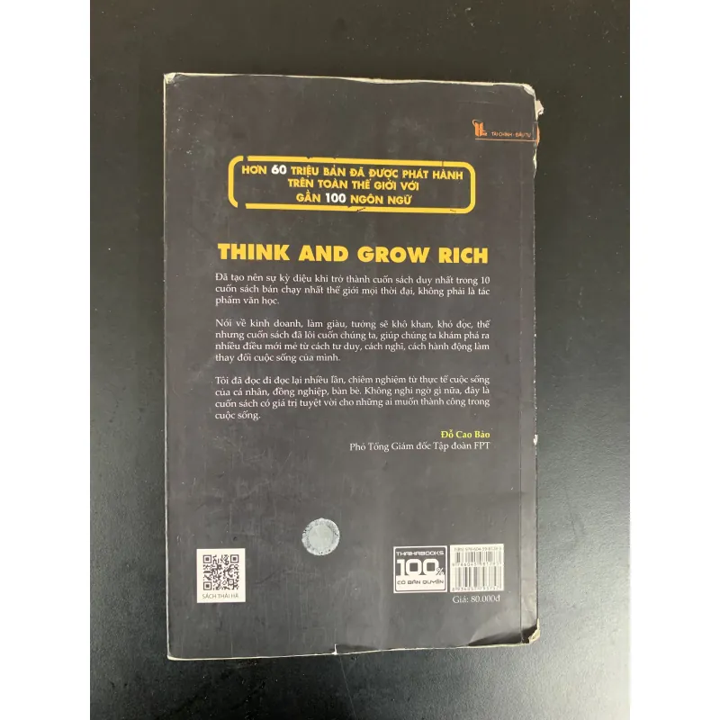 (Sách rất cũ) Think and grow rich - 13 nguyên tắc nghĩ giàu, làm giàu - Napoleon Hill 932652