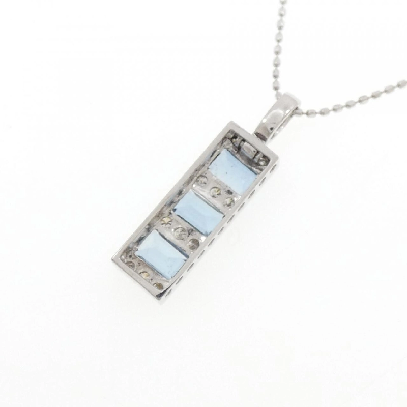 K18WG Aquamarine Necklace 0.80CT - Hàng hiệu Authentic 858279