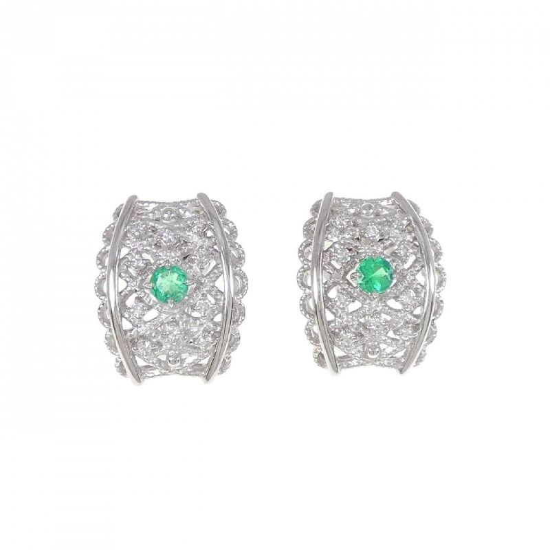 PT/K14WG Bông tai/Khuyên tai Emerald 0.36CT - Hàng hiệu Chính hãng 870905