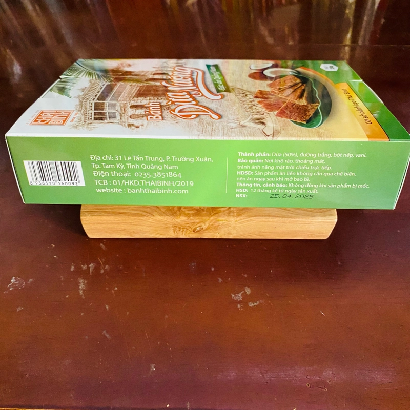 Combo 5 hộp bánh dừa nướng Thái Bình (230g x 5) - Đặc sản Quảng Nam  443122