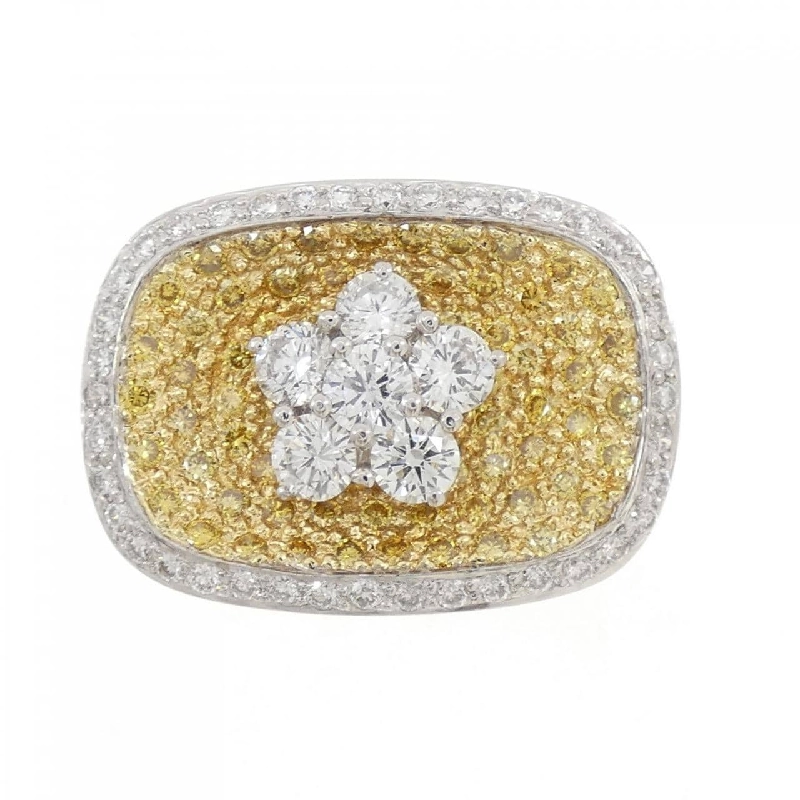 Nhẫn kim cương hoa pavé 750WG/750YG 2.12CT 669269