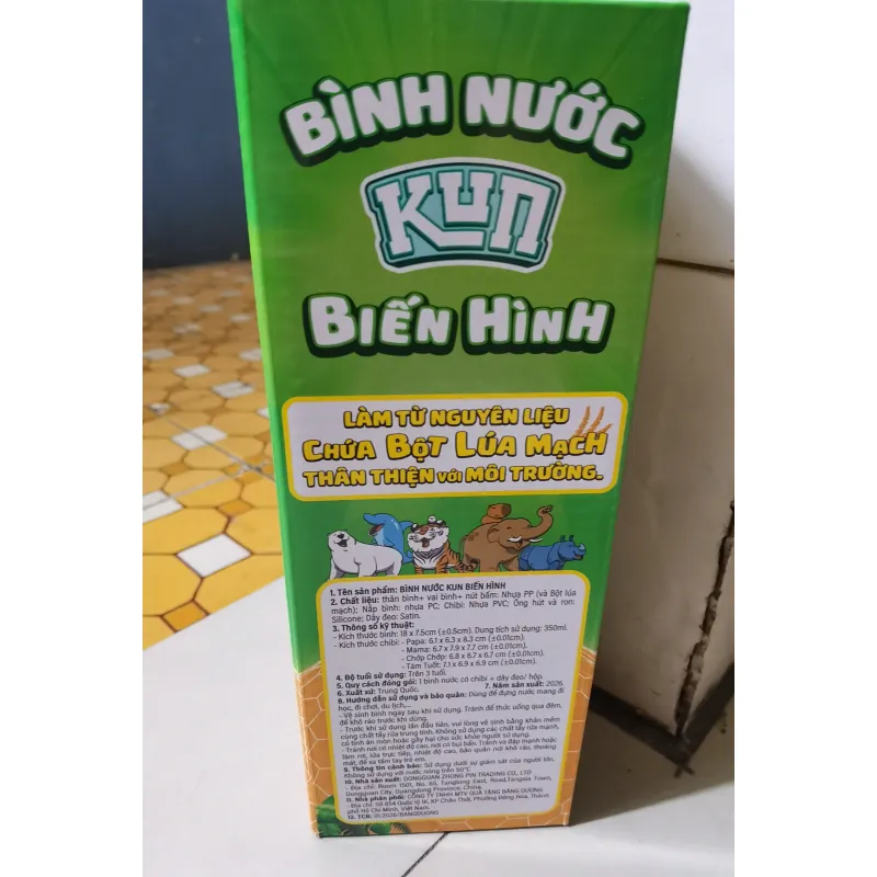 [Bình nước học sinh] Bình nước Kun biến hình năng động - KM sữa kun 1002797