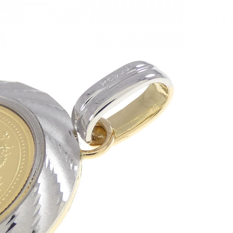 K18YG/PT900(枠) Mặt dây chuyền đồng xu - Hàng hiệu Authentic 864860