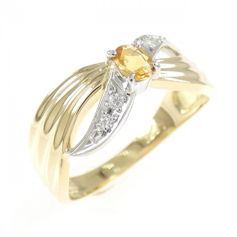 Nhẫn Citrine K18YG/PT900 - Hàng hiệu Authentic 849680