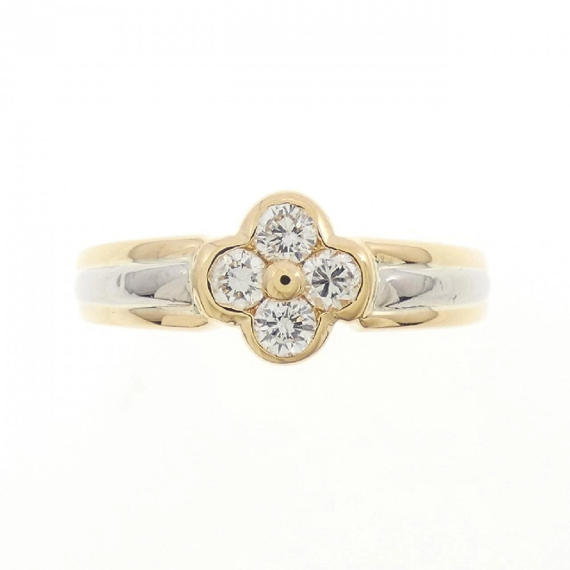 Nhẫn kim cương hoa K18YG/PT900 667124