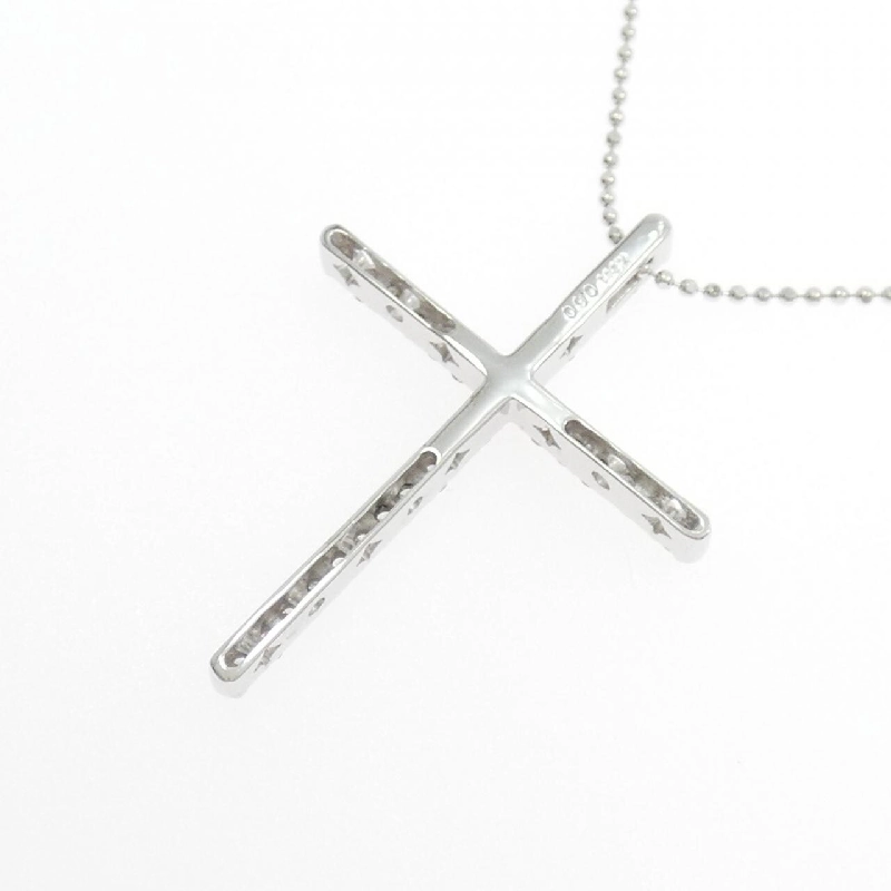 K18WG Dây chuyền kim cương chéo 0.60CT - Hàng hiệu chính hãng 860389