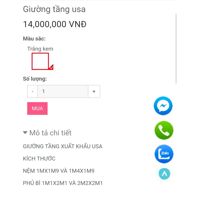 Giường tầng xuất khẩu Mỹ dành cho bé thanh lý rẻ 957349