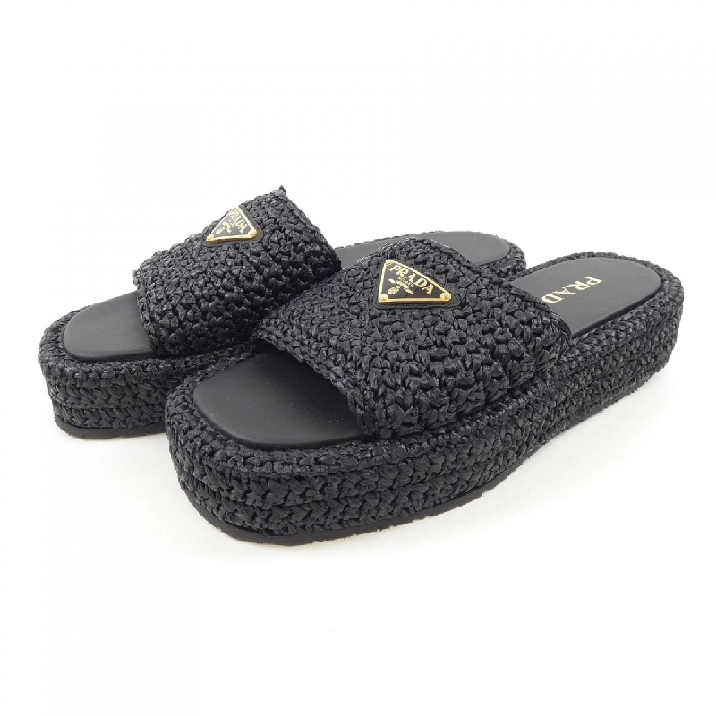 Giày sandal Prada PRADA đế bằng logo tam giác 1XZ761 - Hàng hiệu Authentic 830061