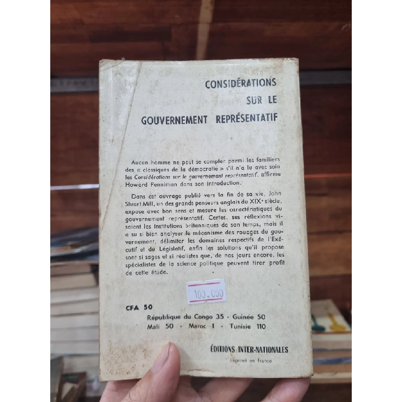 CONSIDERATIONS SUR LE GOUVERNEMENT REPRESENTATIF - John Stuart Mill (1966) 145865