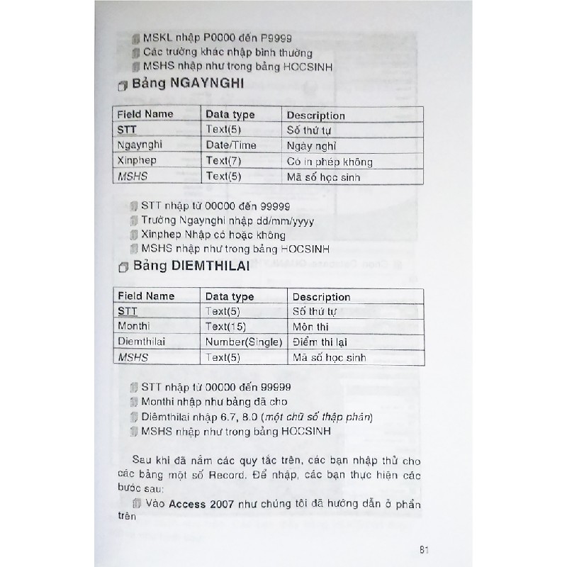 Giúp bạn học giỏi Tin học lớp 12 Tự học lập trình cơ sở dữ liệu Access 2007 10022