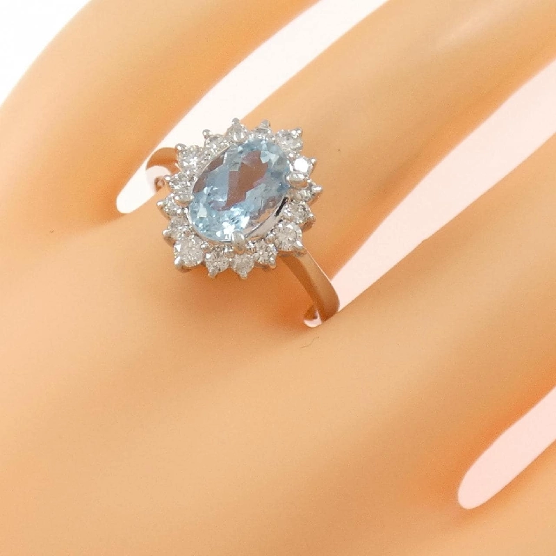 Nhẫn Aquamarine PT900 1.41CT - Hàng hiệu Authentic 846602