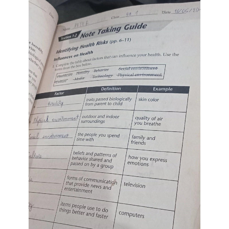 Health: Adapted Reading and note taking guide - Prentice Hall 929070