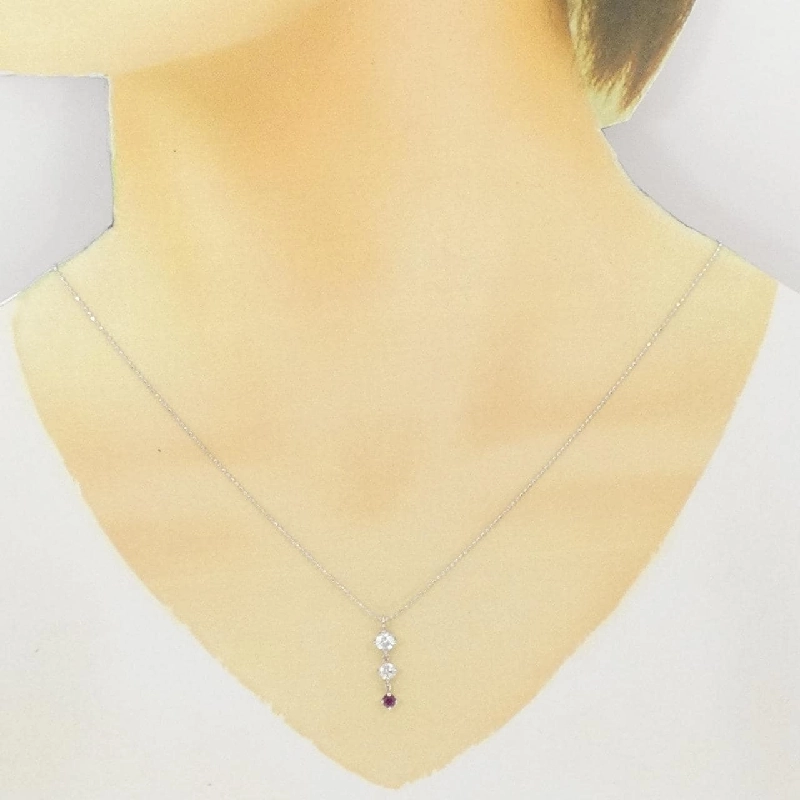 K14WG/K10WG Đá Garnet Dây Chuyền - Hàng hiệu Chính hãng 861824