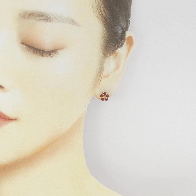 K18YG Garnet Bông tai - Hàng hiệu Chính hãng 869980