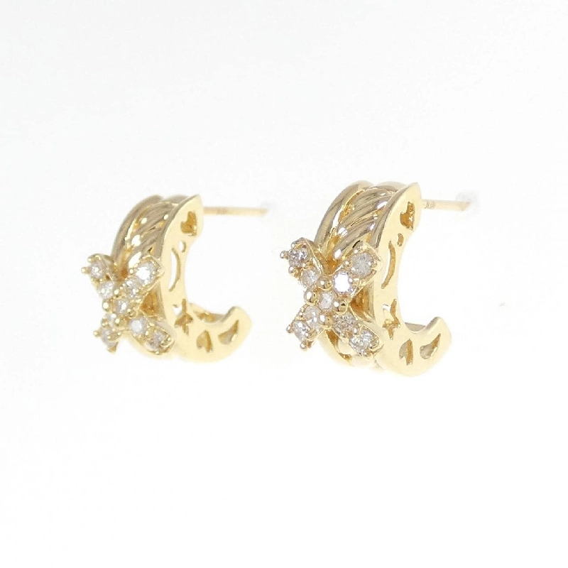 K18YG Bông tai kim cương 0.18CT - Hàng hiệu Chính hãng 871114