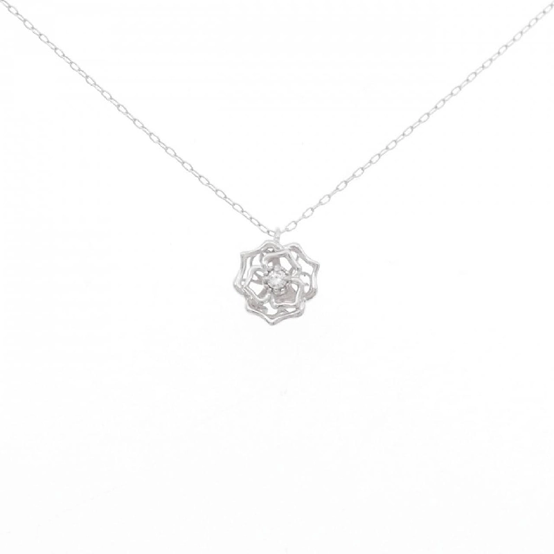 K18WG Rose Diamond Necklace 0.03CT - Hàng hiệu Authentic 859111