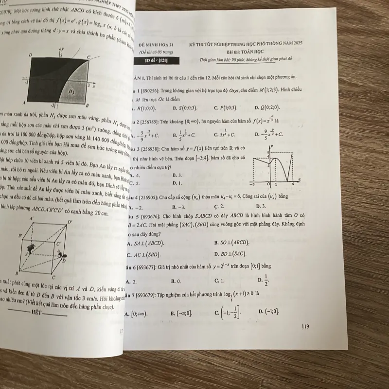 50 đề tốt nghiệp thpt toán, bám sát đề thi thật (chưa có đáp án) 784623