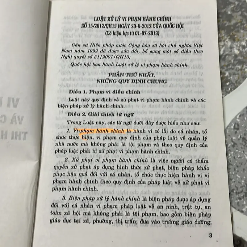 Luật Xử lý vi phạm hành chính 2013 713034