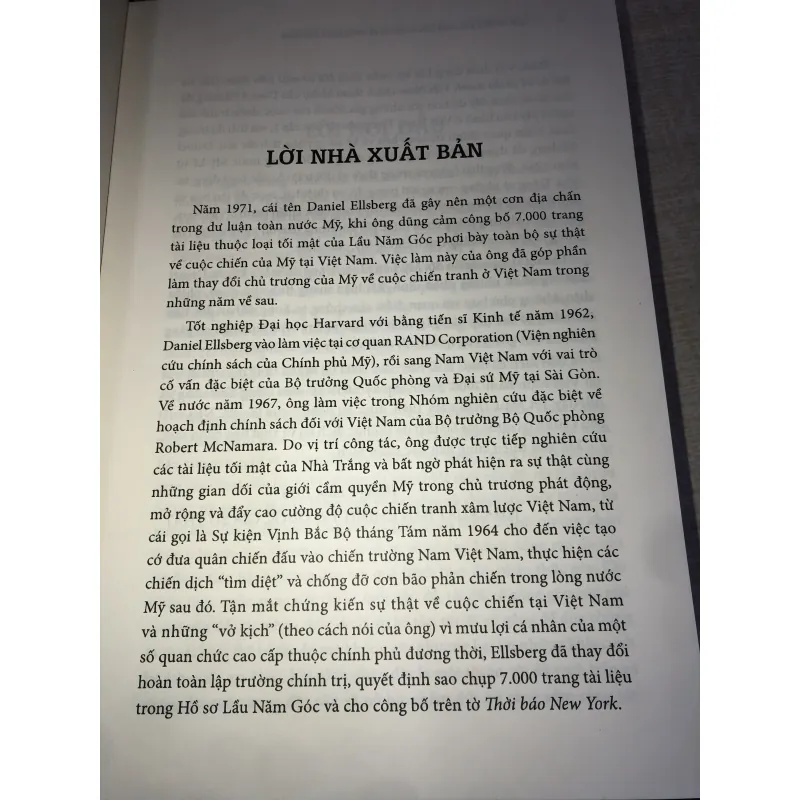 Hồ sơ mật lầu năm góc và hồi ức về chiến tranh Việt Nam 993876