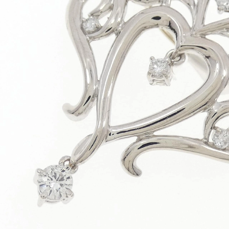 PT900 Heart Diamond Brooch 0.48CT - Hàng hiệu Chính hãng 871286