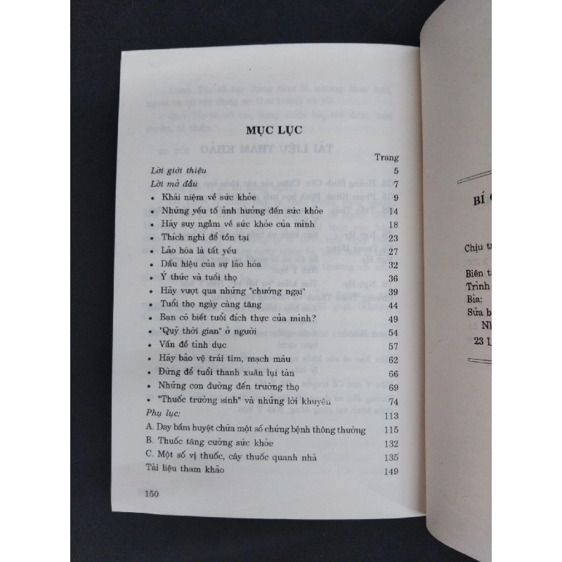 Bí quyết để sông lâu và khỏe mạnh mới 90% bẩn bìa, ố 2001 HCM2811 Tiến sĩ Y Học Ngô Hy SỨC KHỎE - THỂ THAO 917849