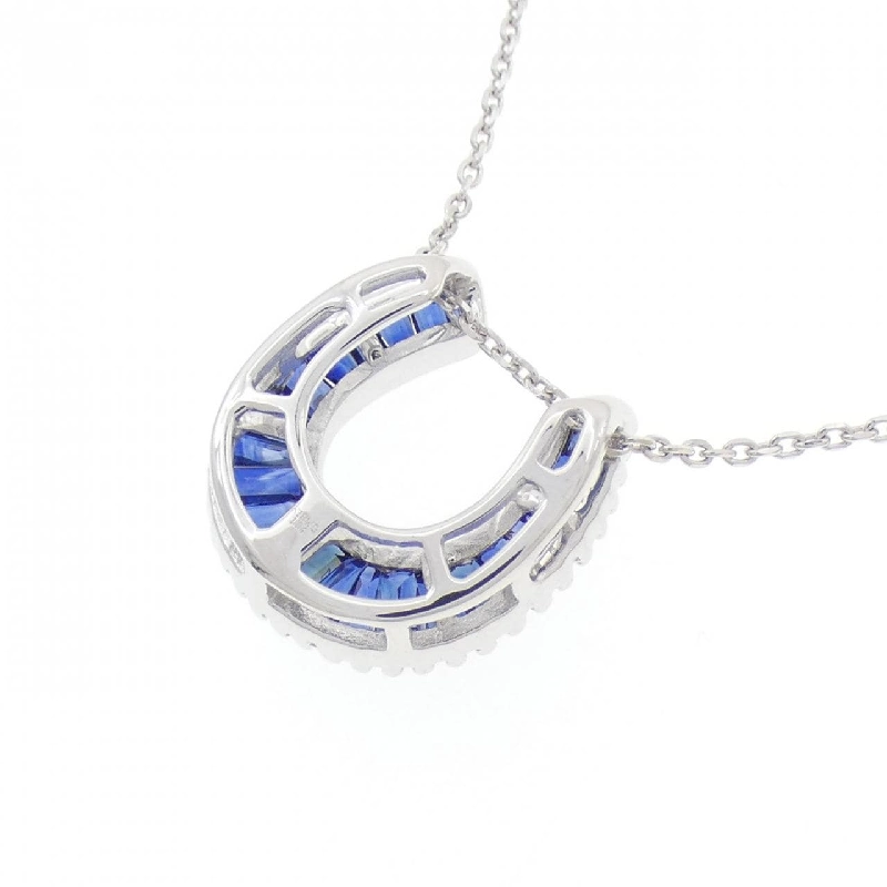 K18WG Sapphire Necklace 1.04CT - Hàng hiệu Authentic 857049