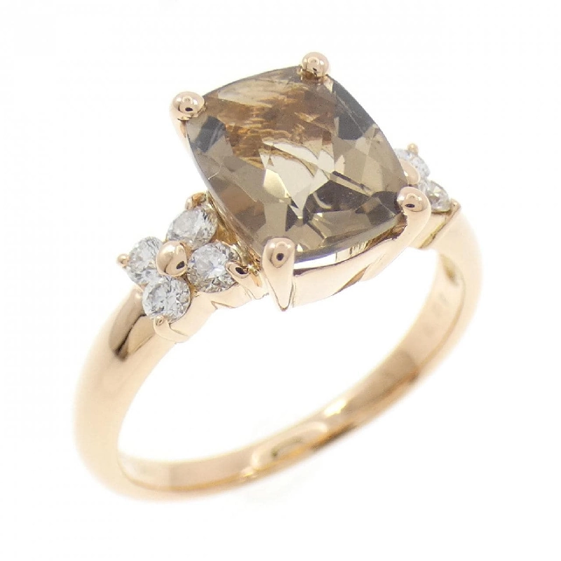 Nhẫn K18PG Đá Thạch Anh Khói 1.82CT - Hàng hiệu Chính hãng 852870