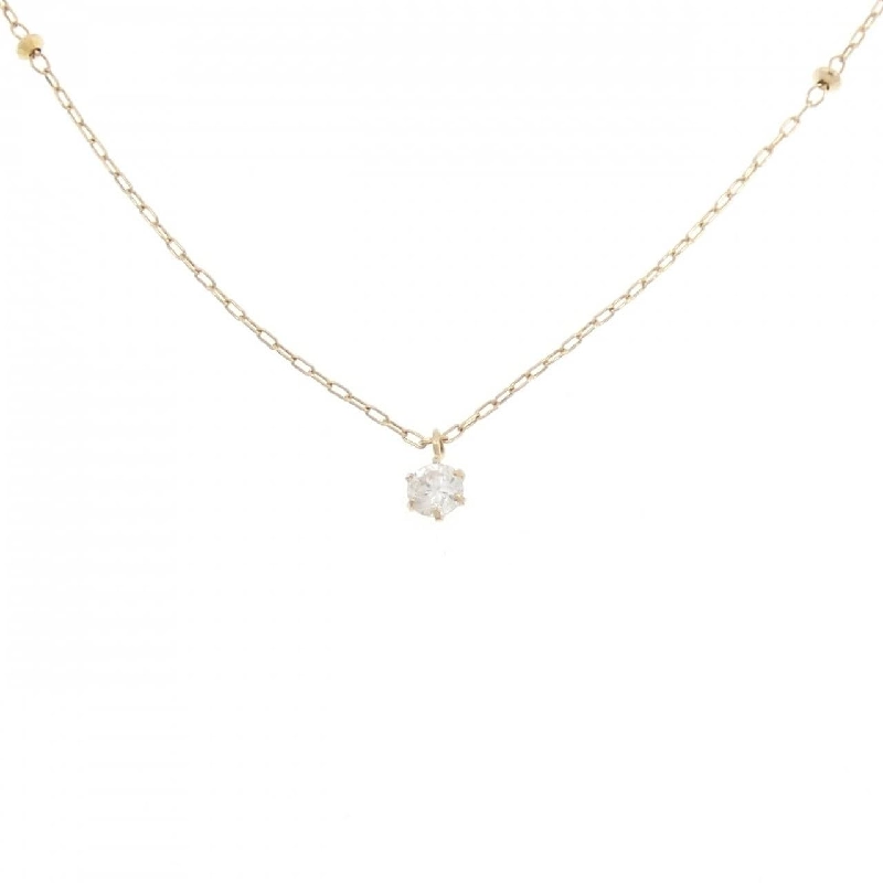 K18YG Solitaire Dây chuyền kim cương 0.10CT - Hàng hiệu Chính hãng 857046
